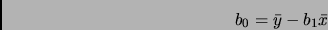 \begin{displaymath}
b_0=\bar {y}-b_1\bar{x}
\end{displaymath}
